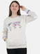 Women Beige Embroidered Sweatshirt