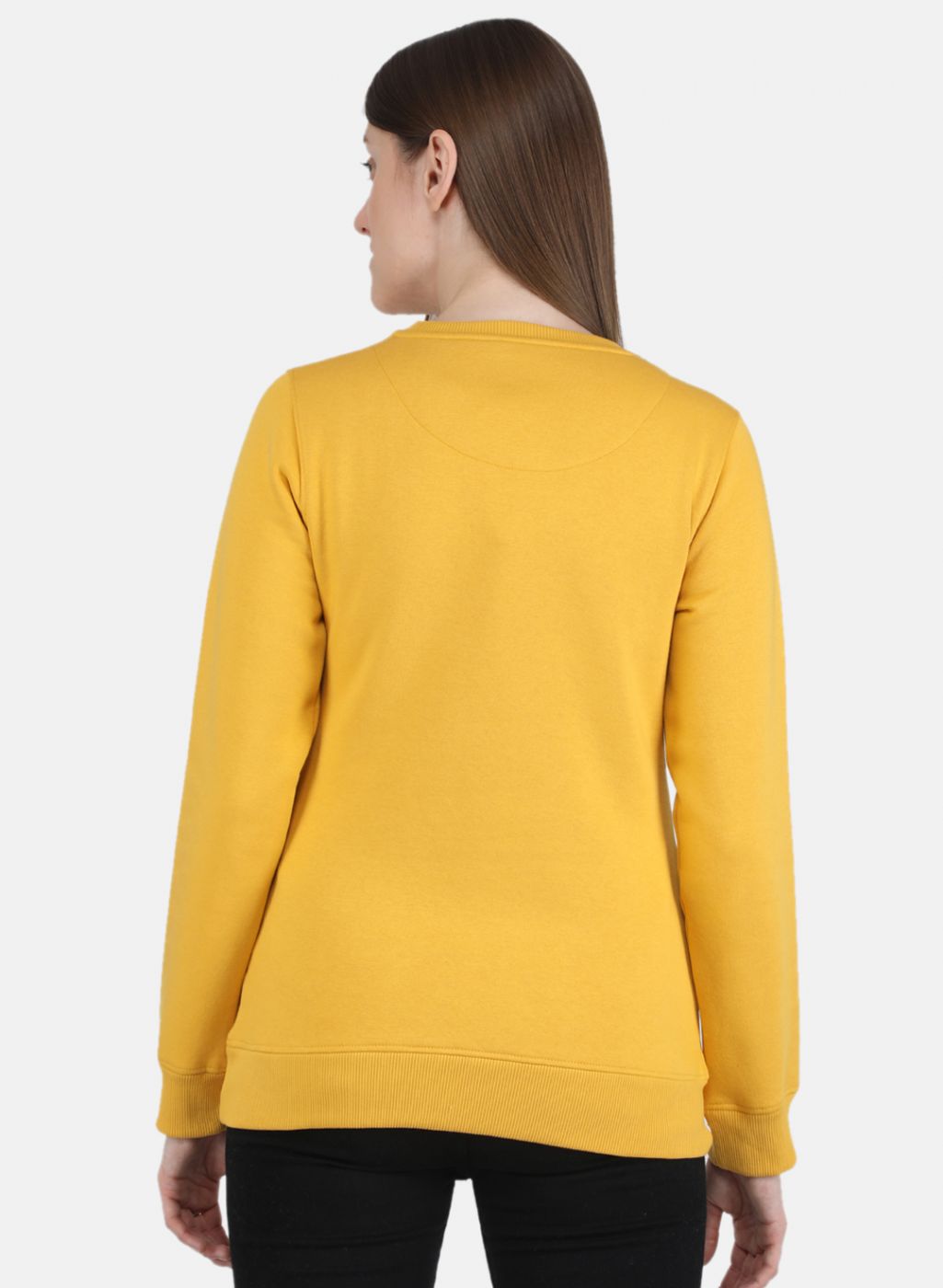 Women Mustard Printed Sweatshirt