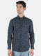 Men NAvy Blue Printed Shirt