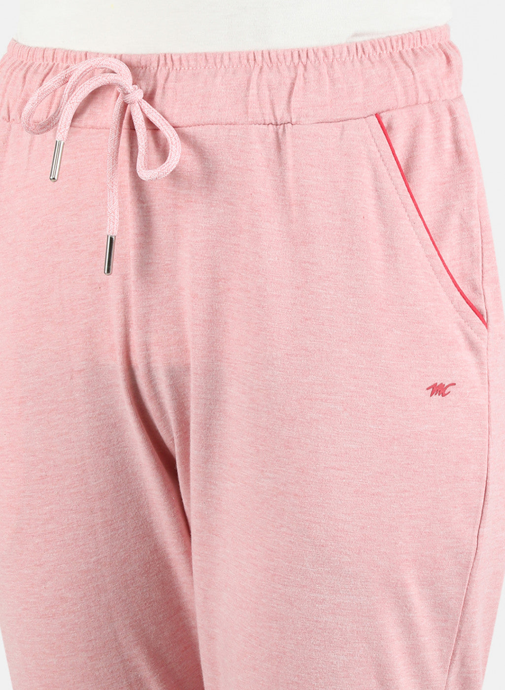 Women Peach Plain Capri