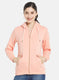 Women Peach Solid Sweatshirt