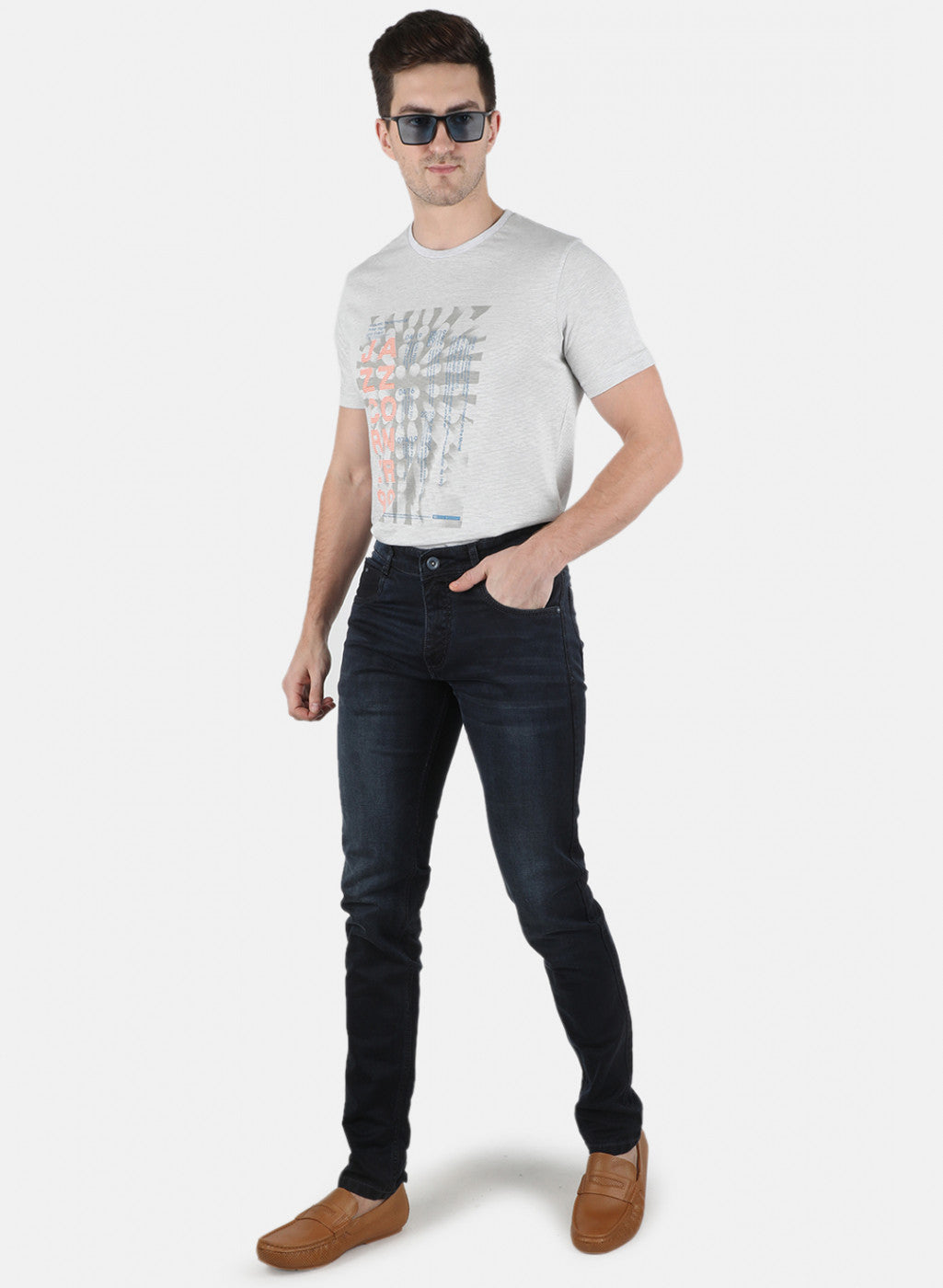 Men Black Skinny Fit Denim