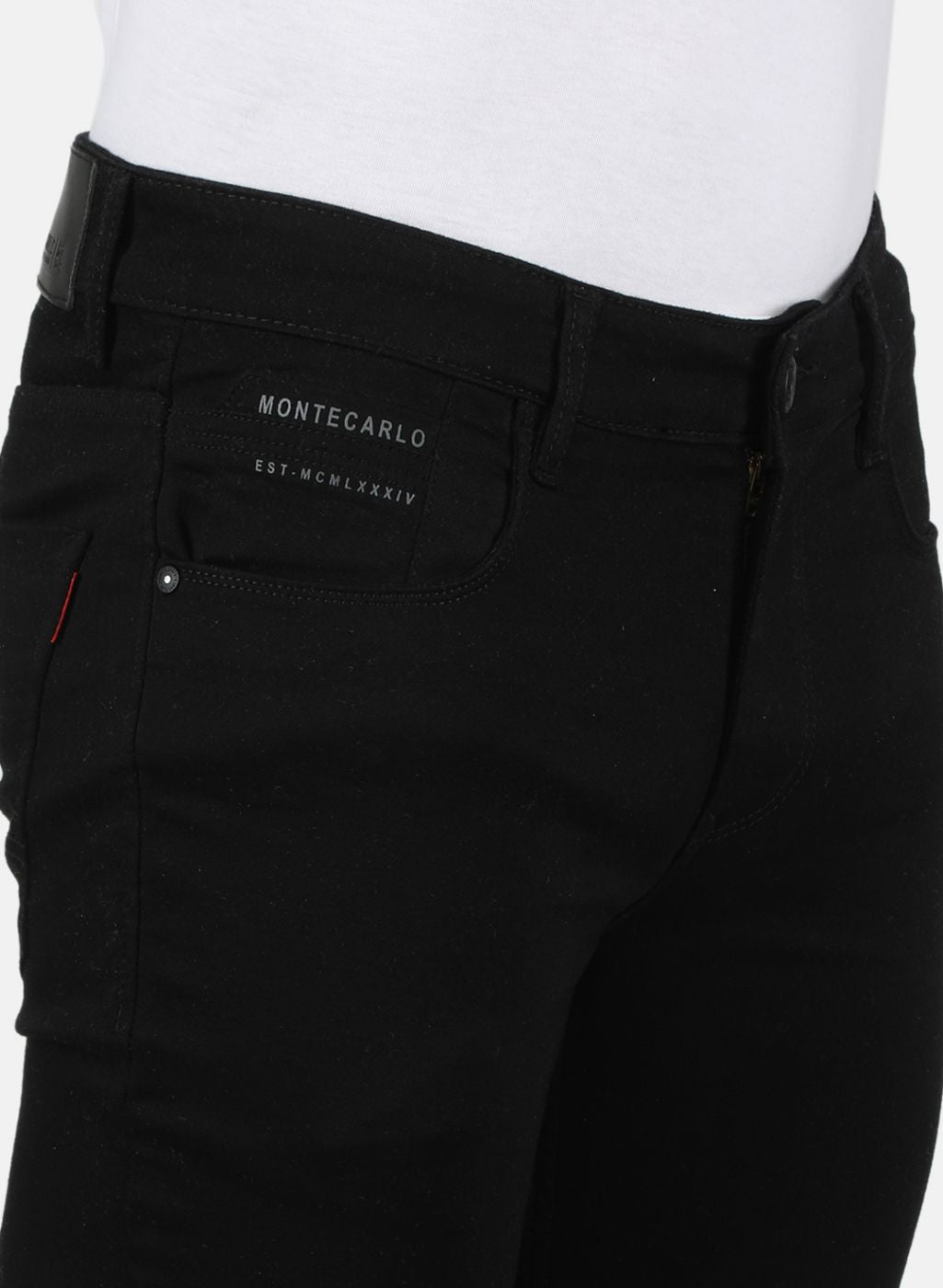 Men Black Narrow Fit Denim