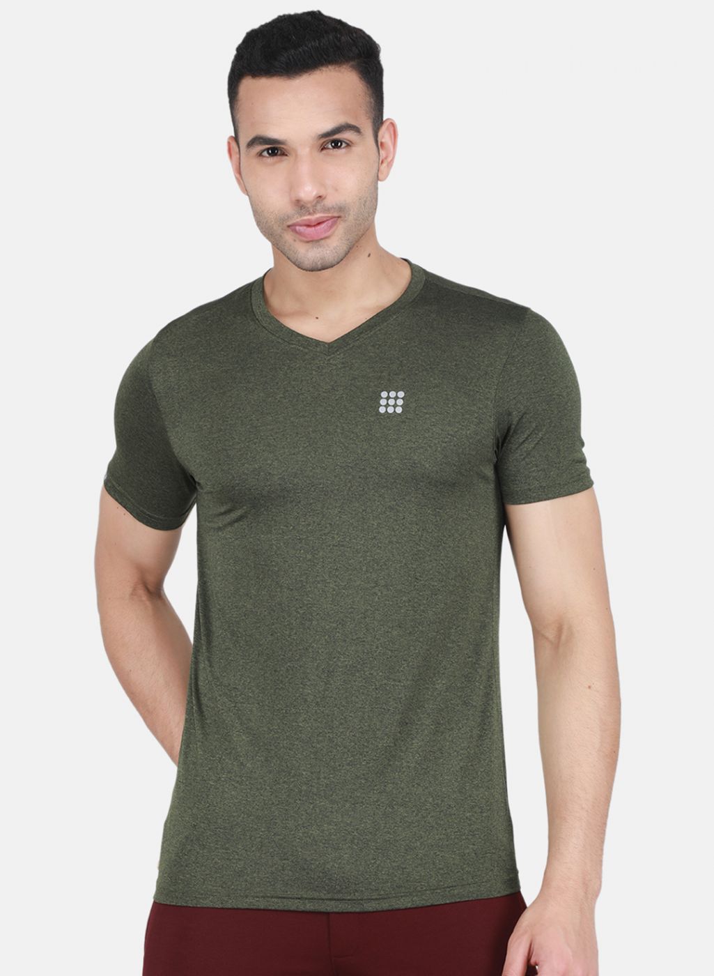 Rock.it Men Olive Solid T-Shirt