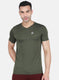 Rock.it Men Olive Solid T-Shirt