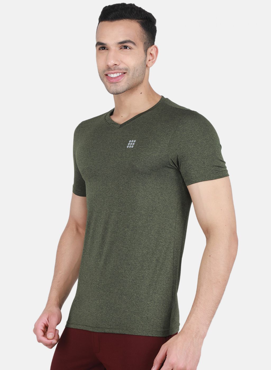 Rock.it Men Olive Solid T-Shirt