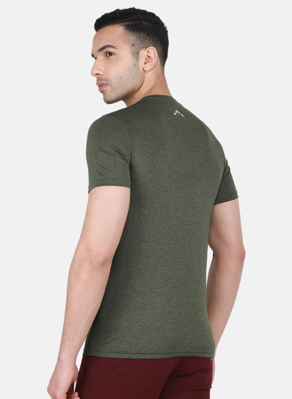 Rock.it Men Olive Solid T-Shirt