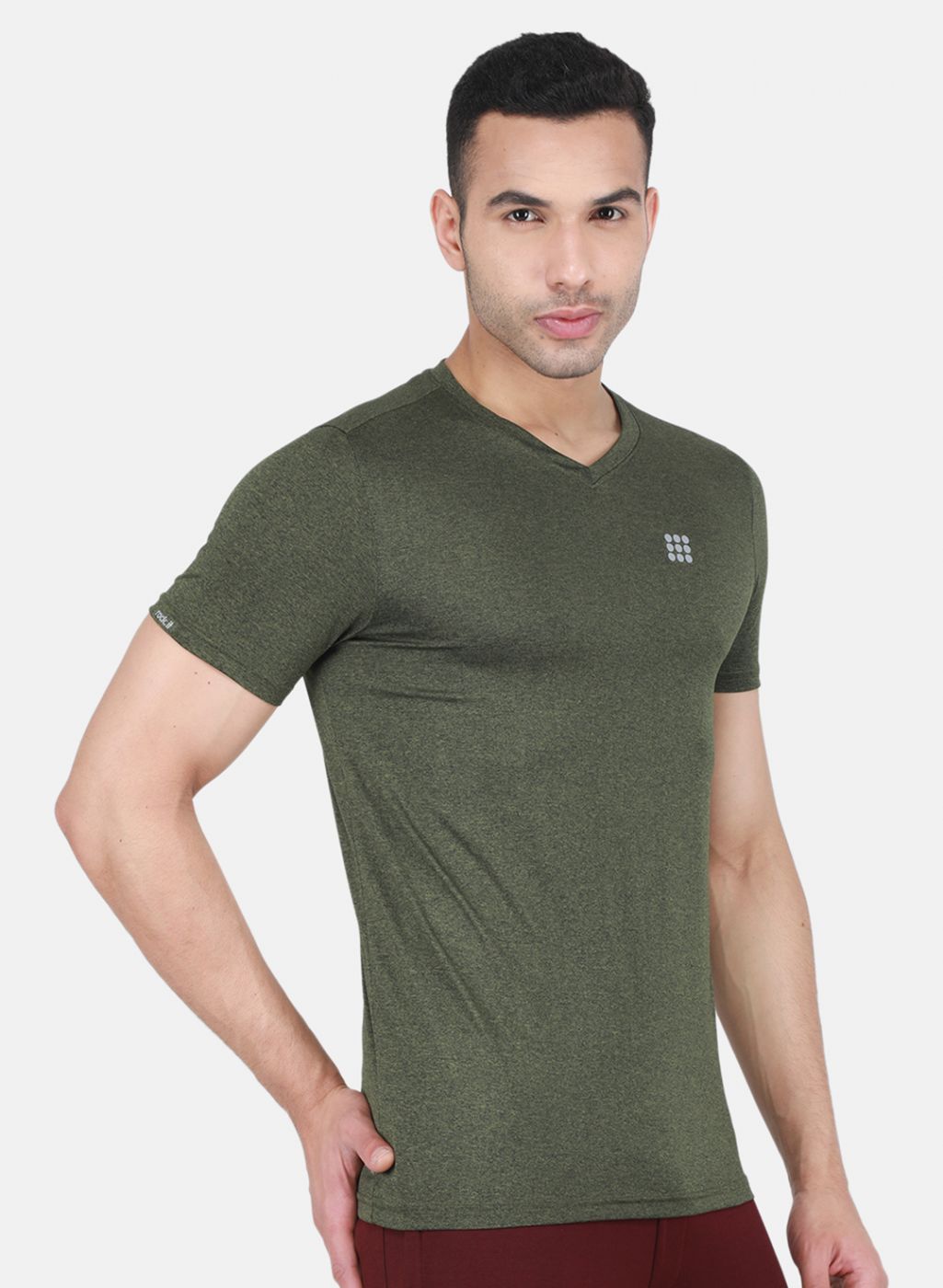 Rock.it Men Olive Solid T-Shirt