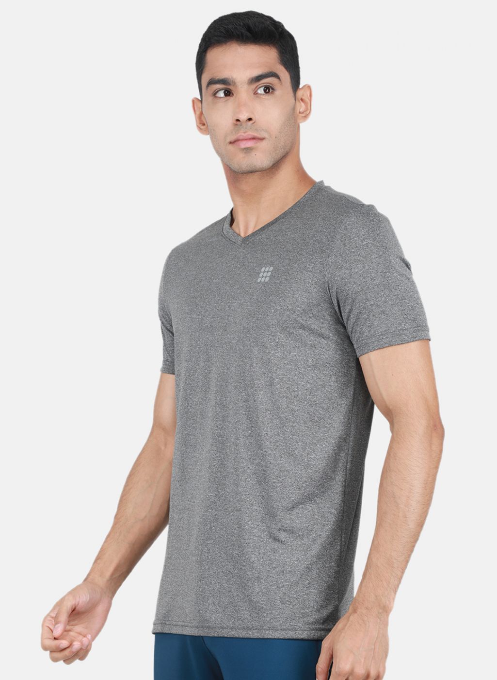 Rock-it Men Grey Solid T-Shirt