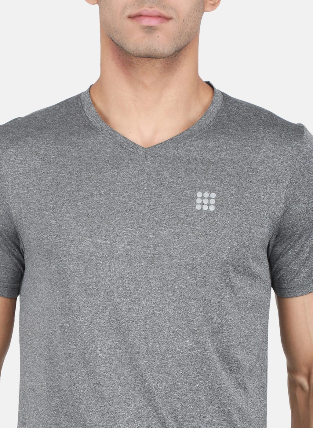 Rock-it Men Grey Solid T-Shirt