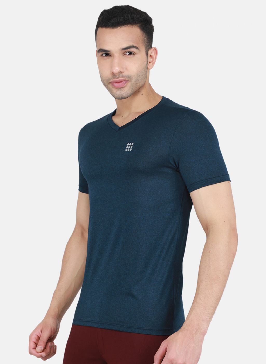 Rock-it Men NAvy Blue Solid T-Shirt