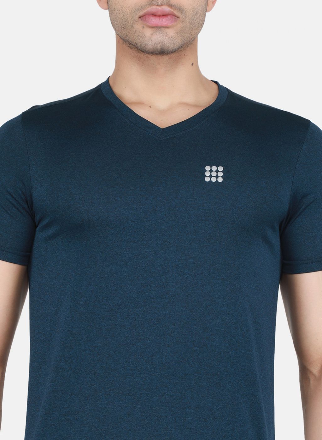 Rock.it Men Navy Blue Solid T-Shirt