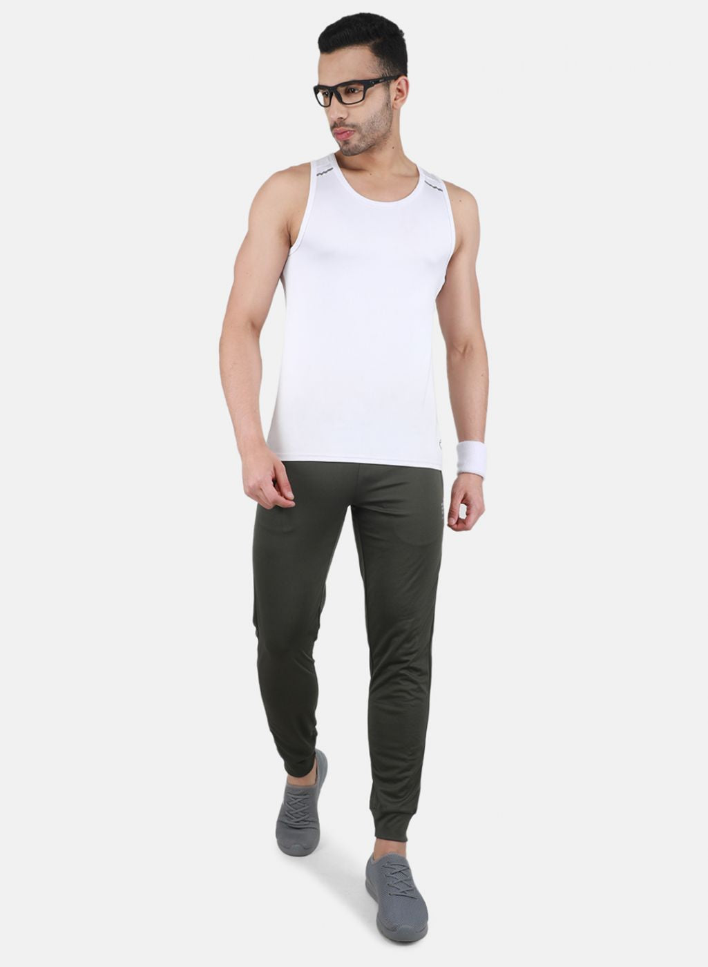 Men Olive Regular Fit Jogger