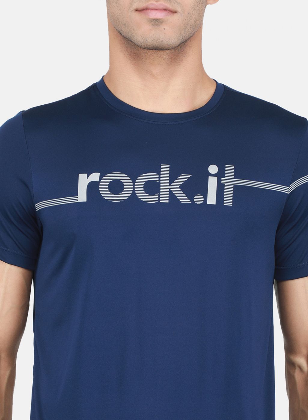 Rock.it Men Blue Printed T-Shirt