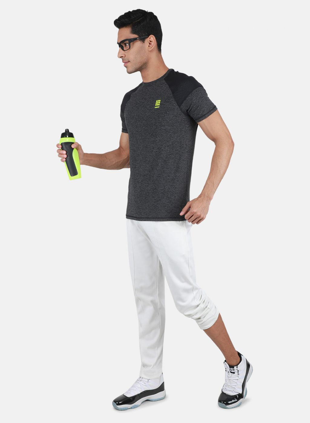 Rock-it Men Grey Solid T-Shirt