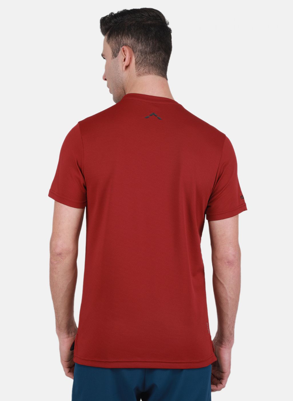 Rock.it Men Maroon Self Design T-Shirt