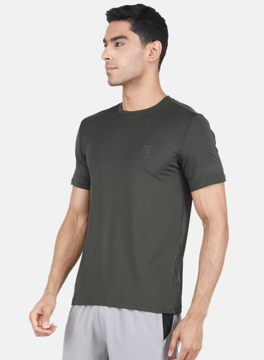 Rock.it Men Olive Solid T-Shirt