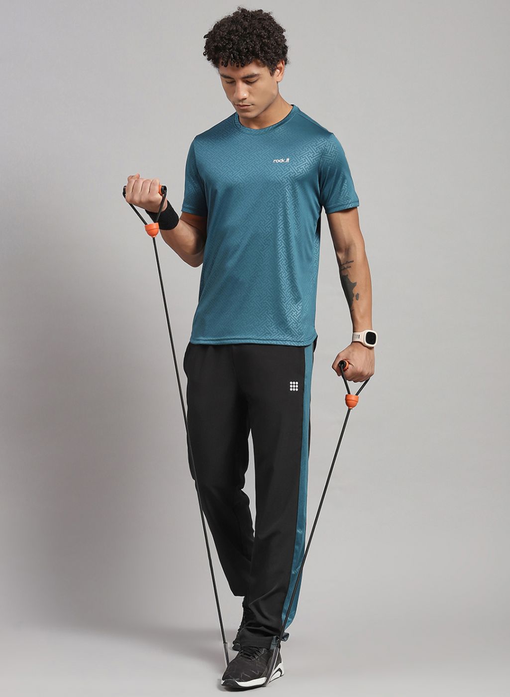 Men Blue Solid Lower Set