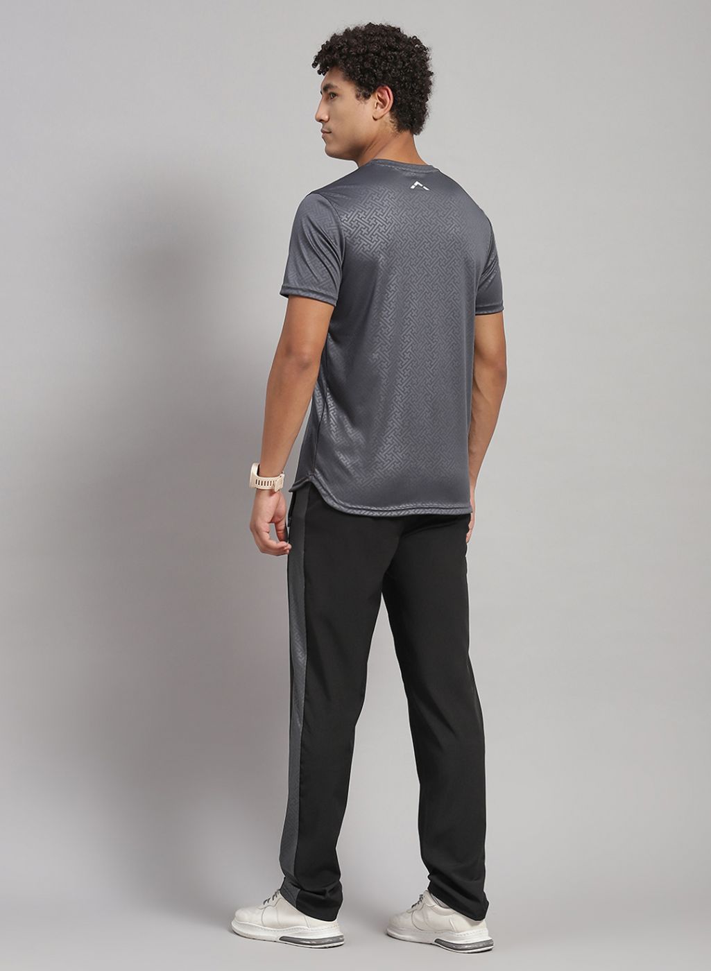 Men Grey Solid Lower Set