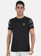 Rock.it Men Black Self Design T-Shirt