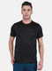 Rock.it Men Black Self Design T-Shirt