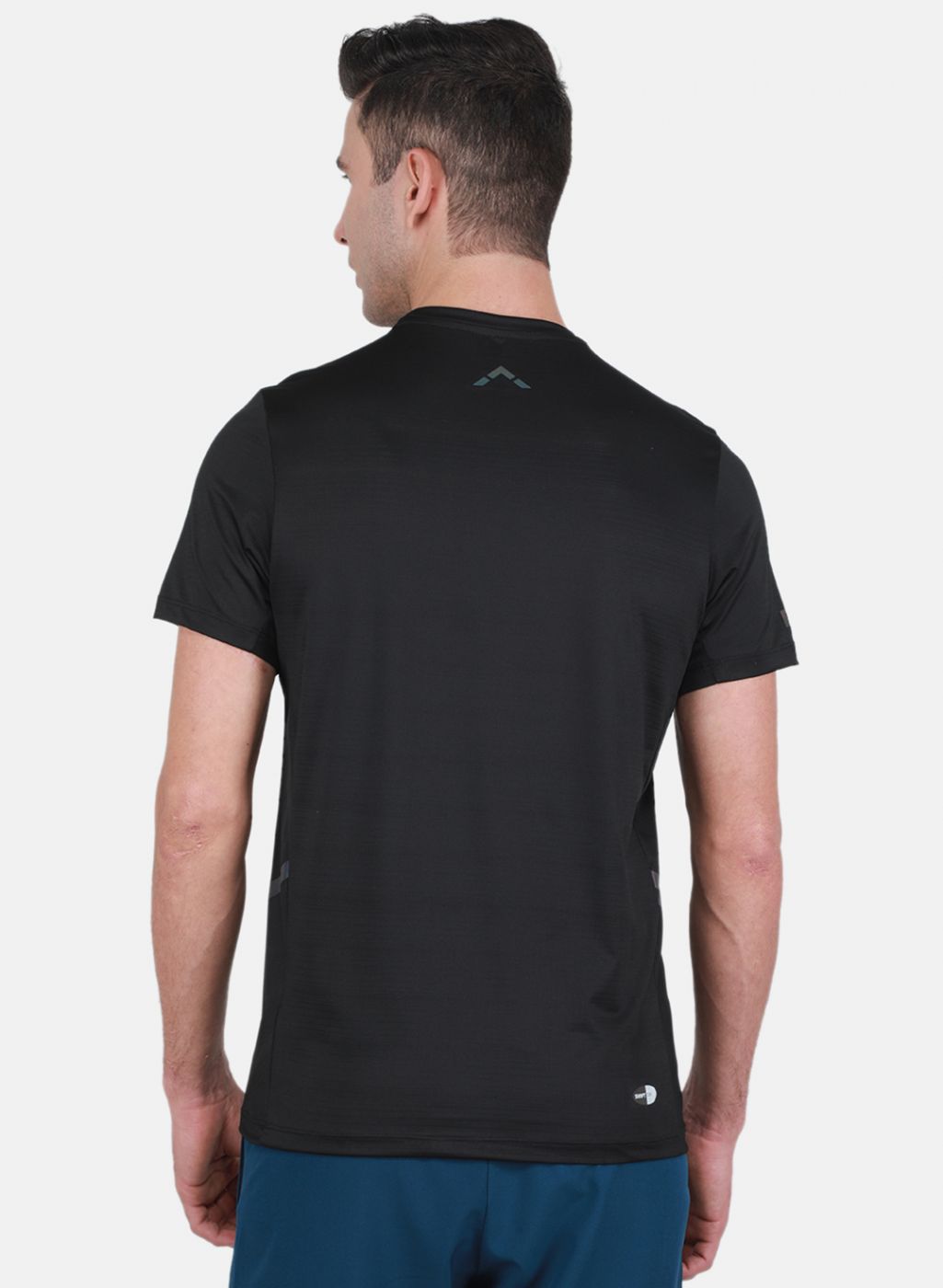 Rock.it Men Black Self Design T-Shirt