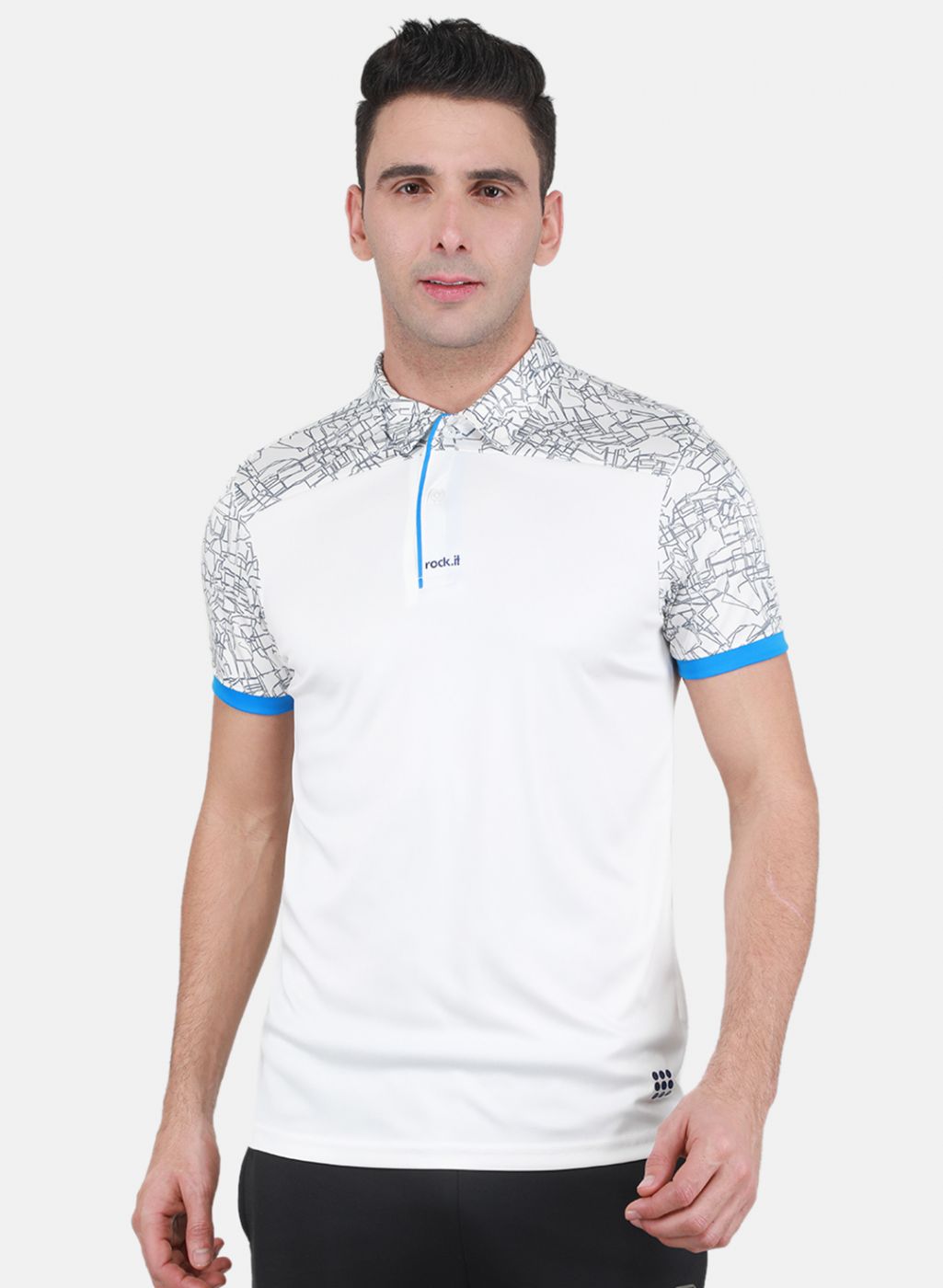 Rock-it Men White Printed T-Shirt