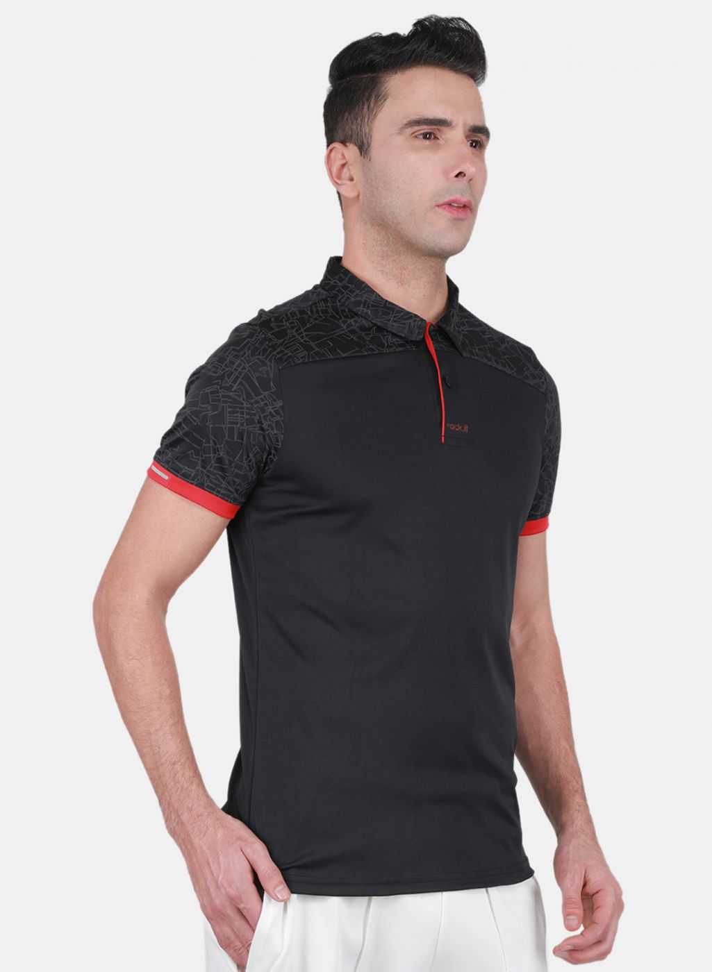 Rock-it Men Black Printed T-Shirt