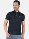 Rock.it Men Navy Blue Self Design T-Shirt