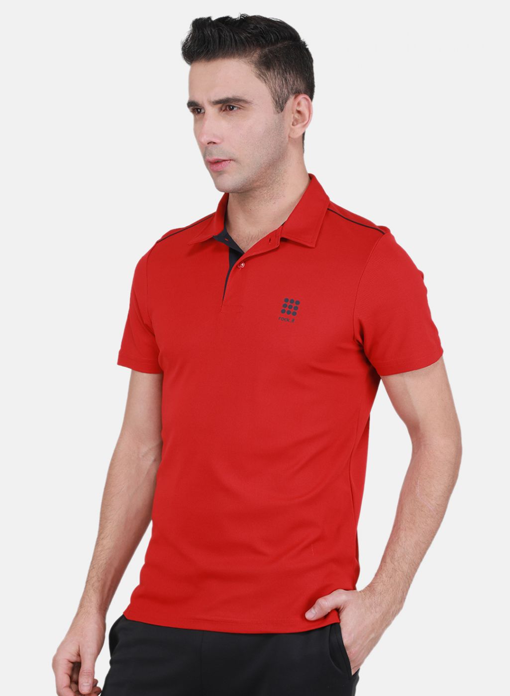 Rock.it Men Red Solid T-Shirt