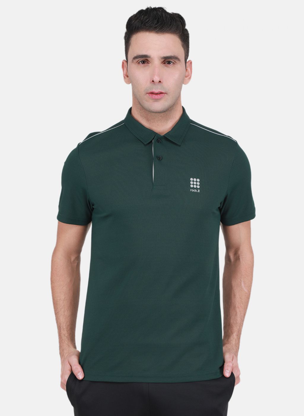 Rock.it Men Olive Solid T-Shirt