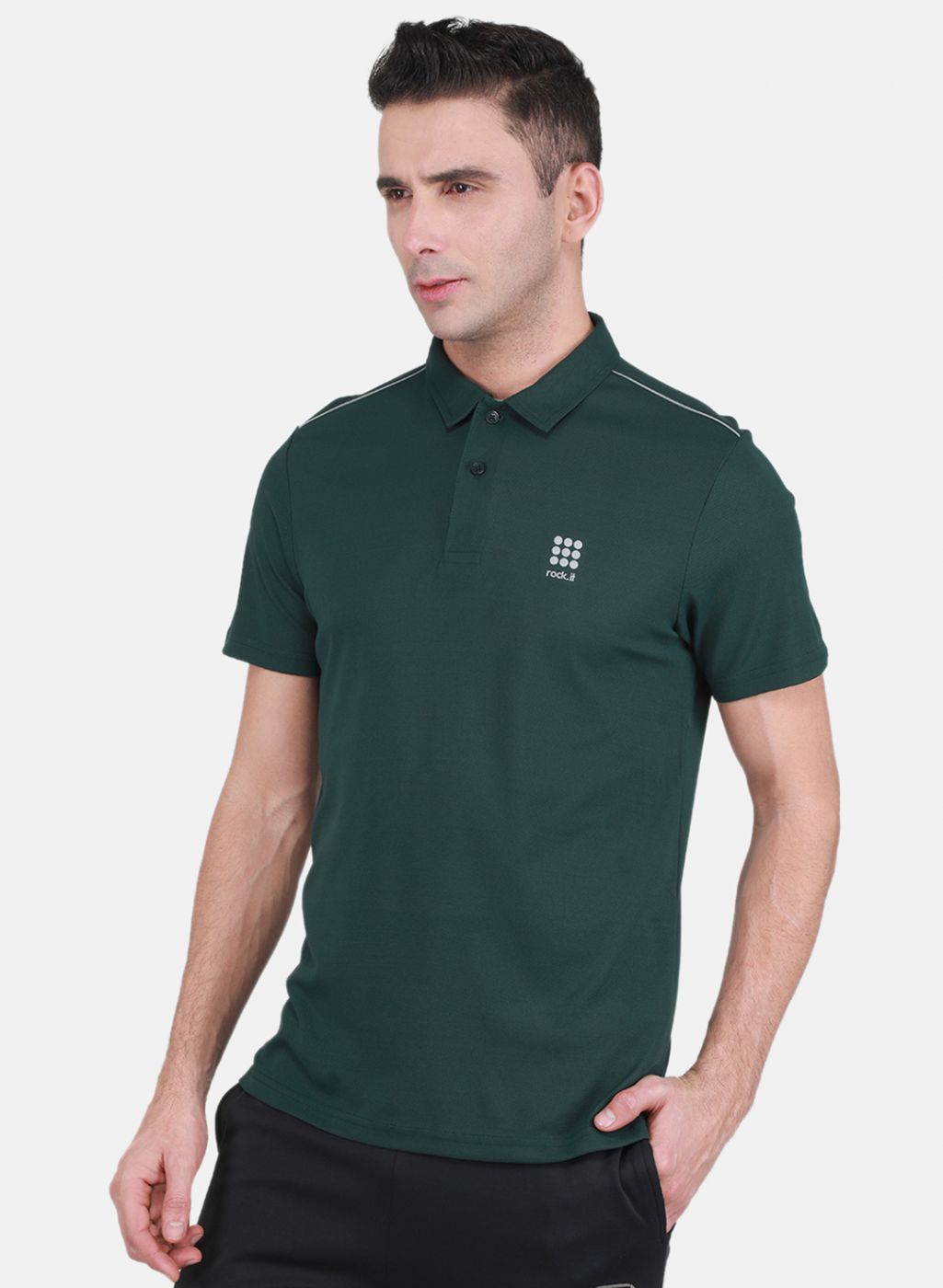 Rock.it Men Olive Solid T-Shirt