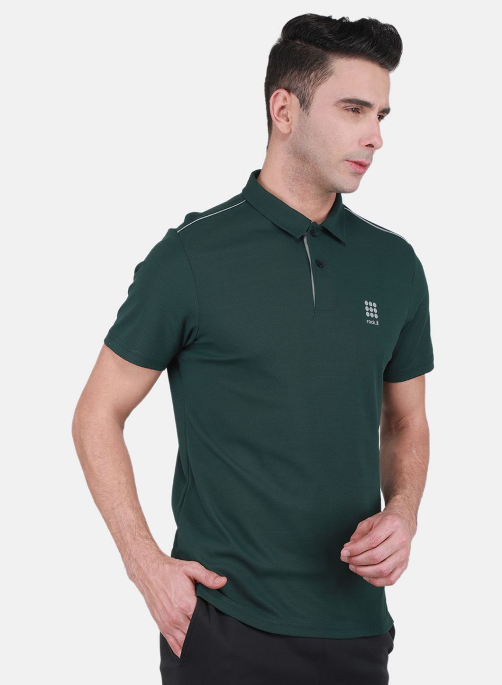 Rock.it Men Olive Solid T-Shirt
