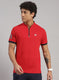 Men Red Solid T-Shirt