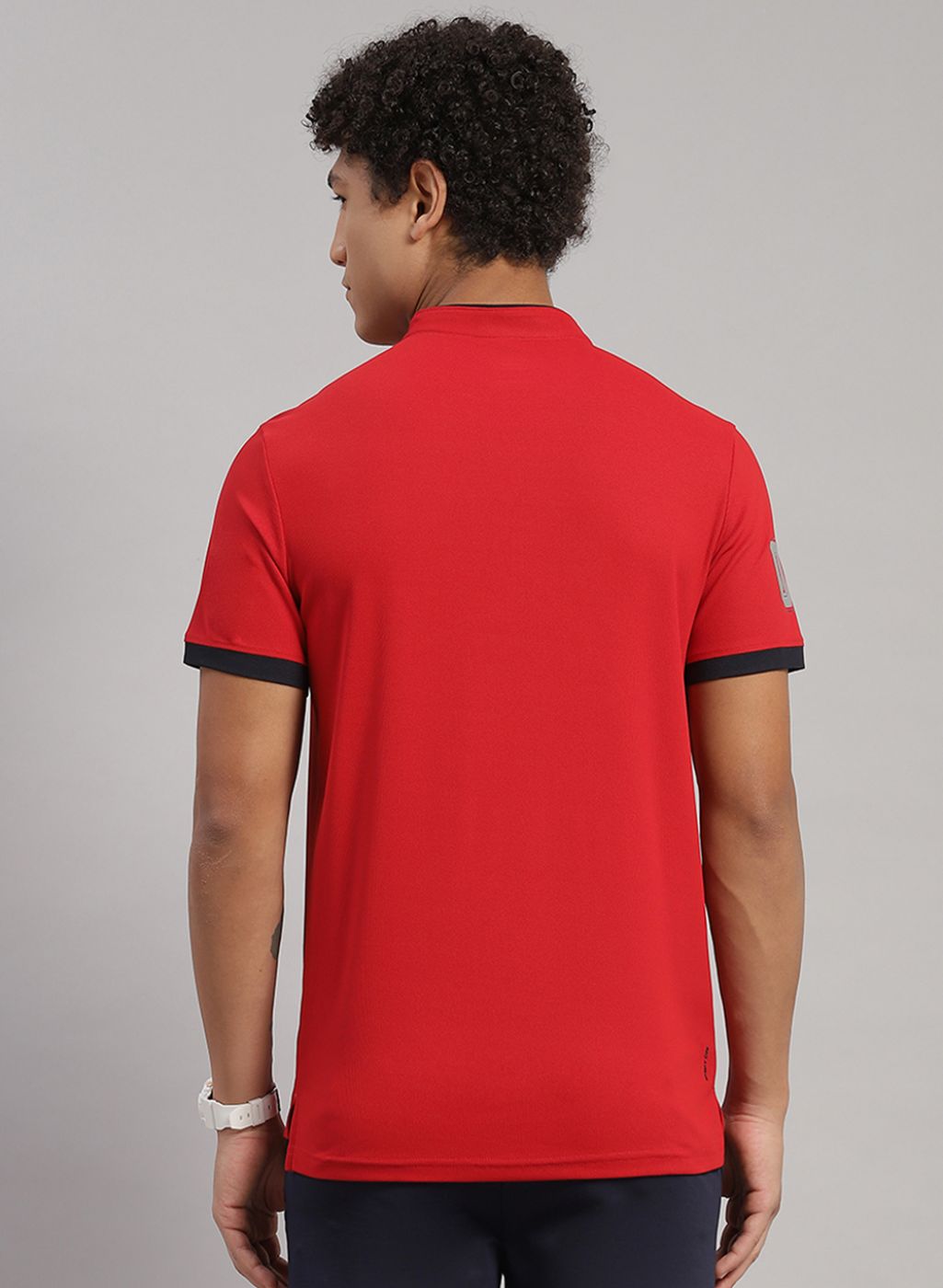 Men Red Solid T-Shirt