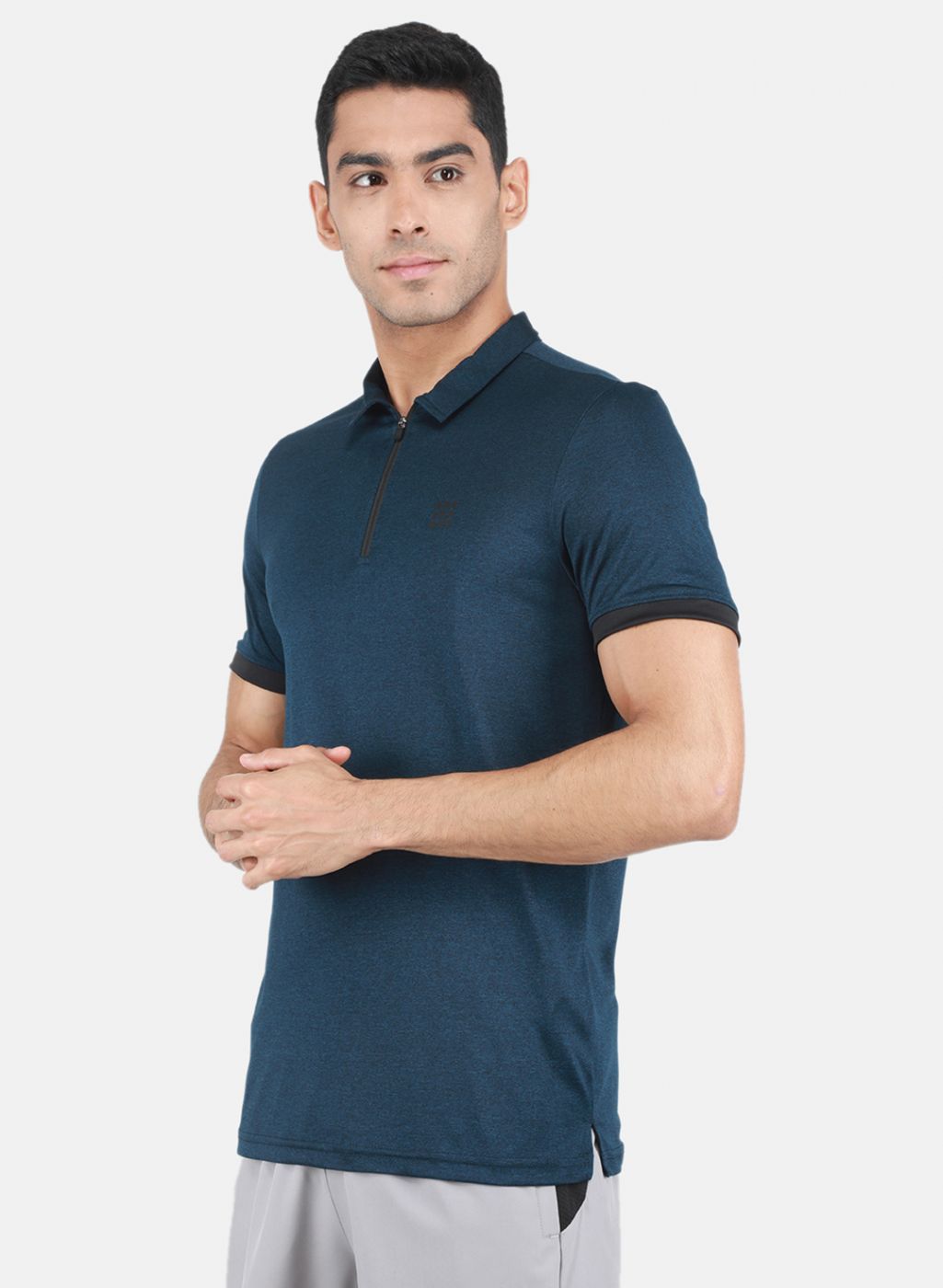 Rock-it Men NAvy Blue Solid T-Shirt