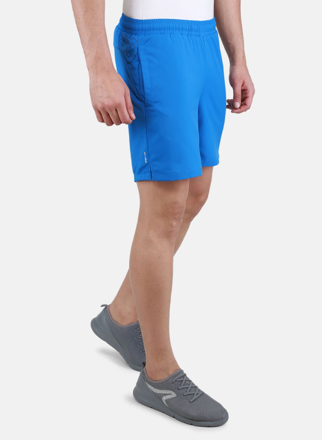 Men Blue Self Design Short