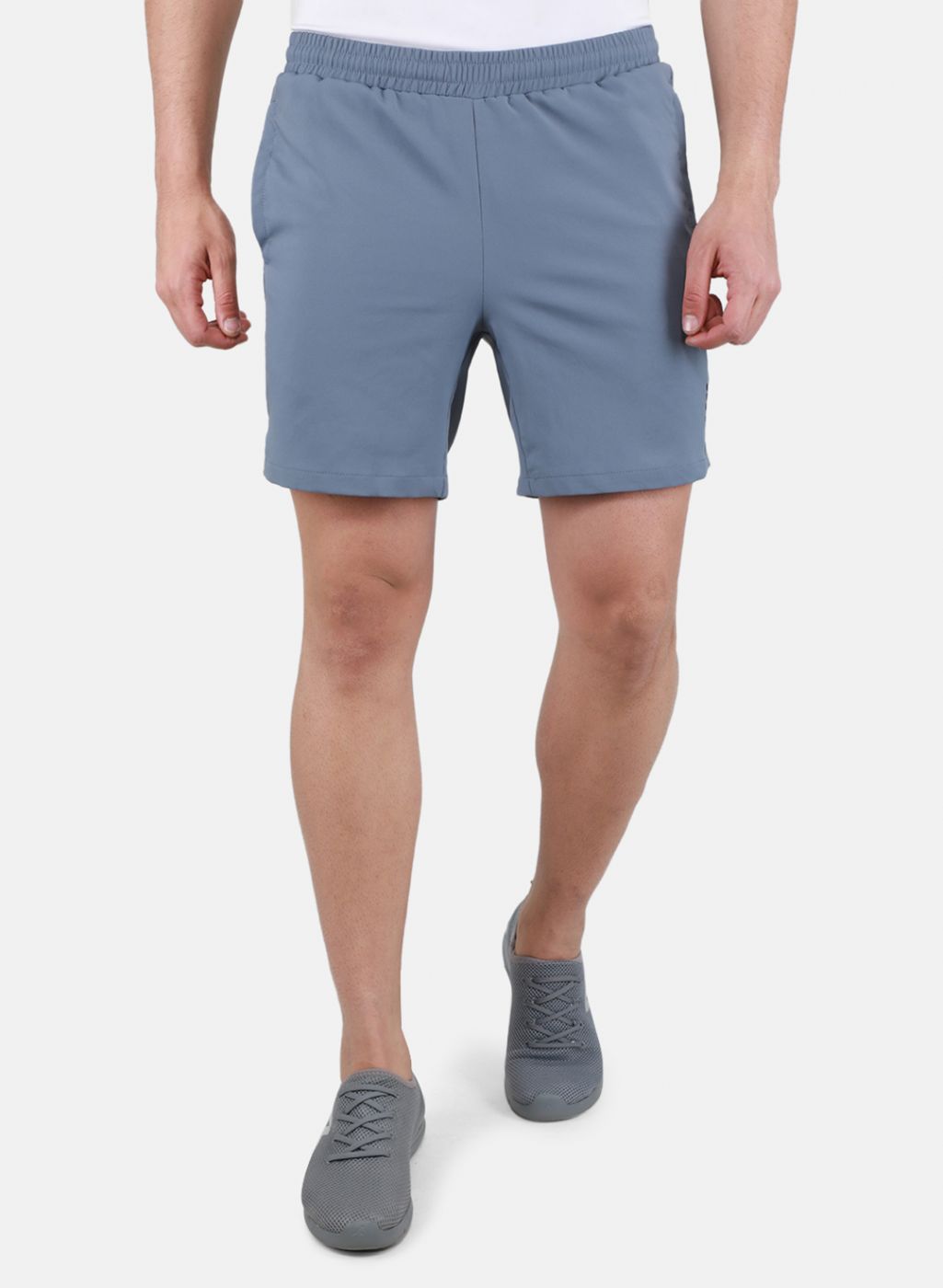 Men Grey Self Design Short