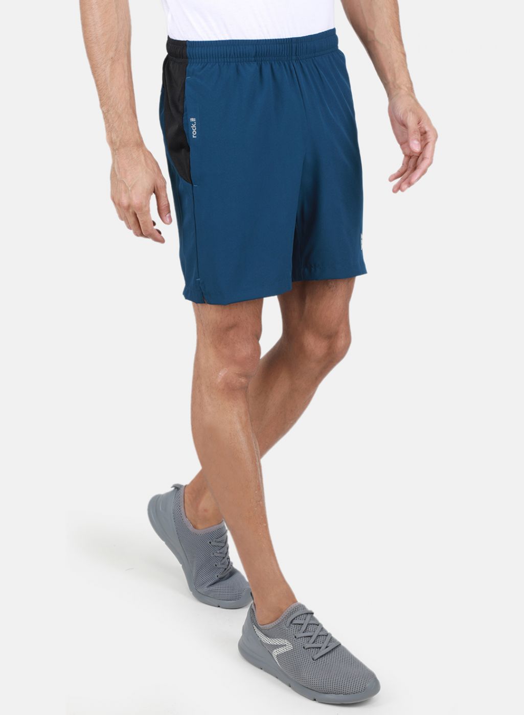Rock-it Men Teal Blue Solid Short