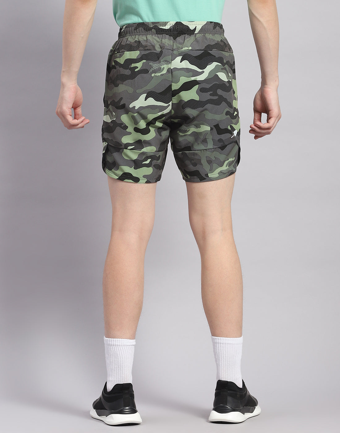 Men Green Printed Short