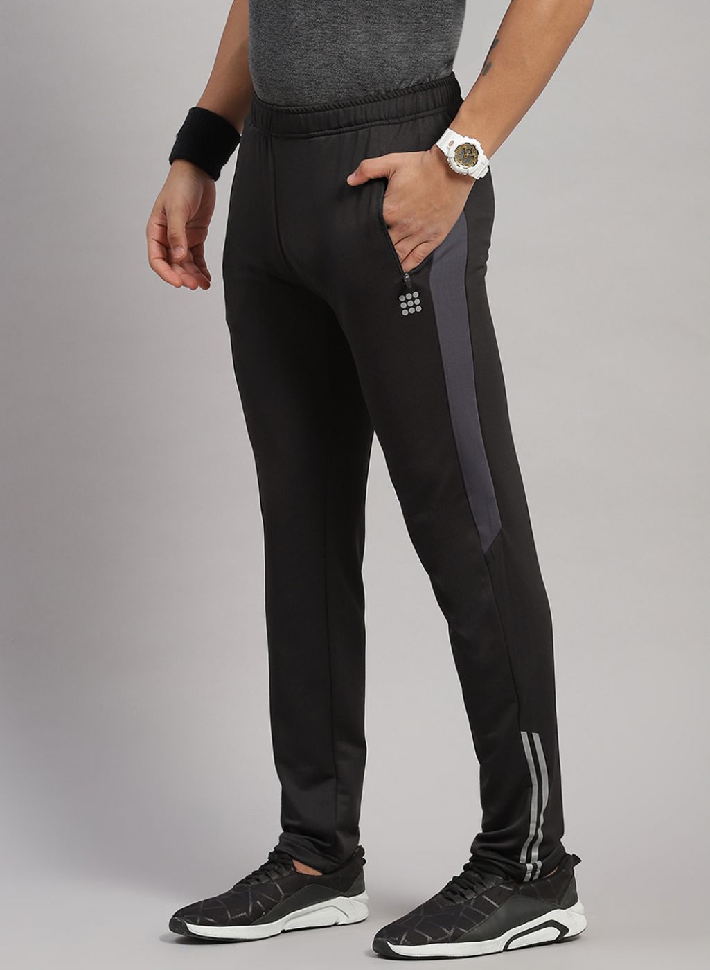 Men Black Regular Fit Lower
