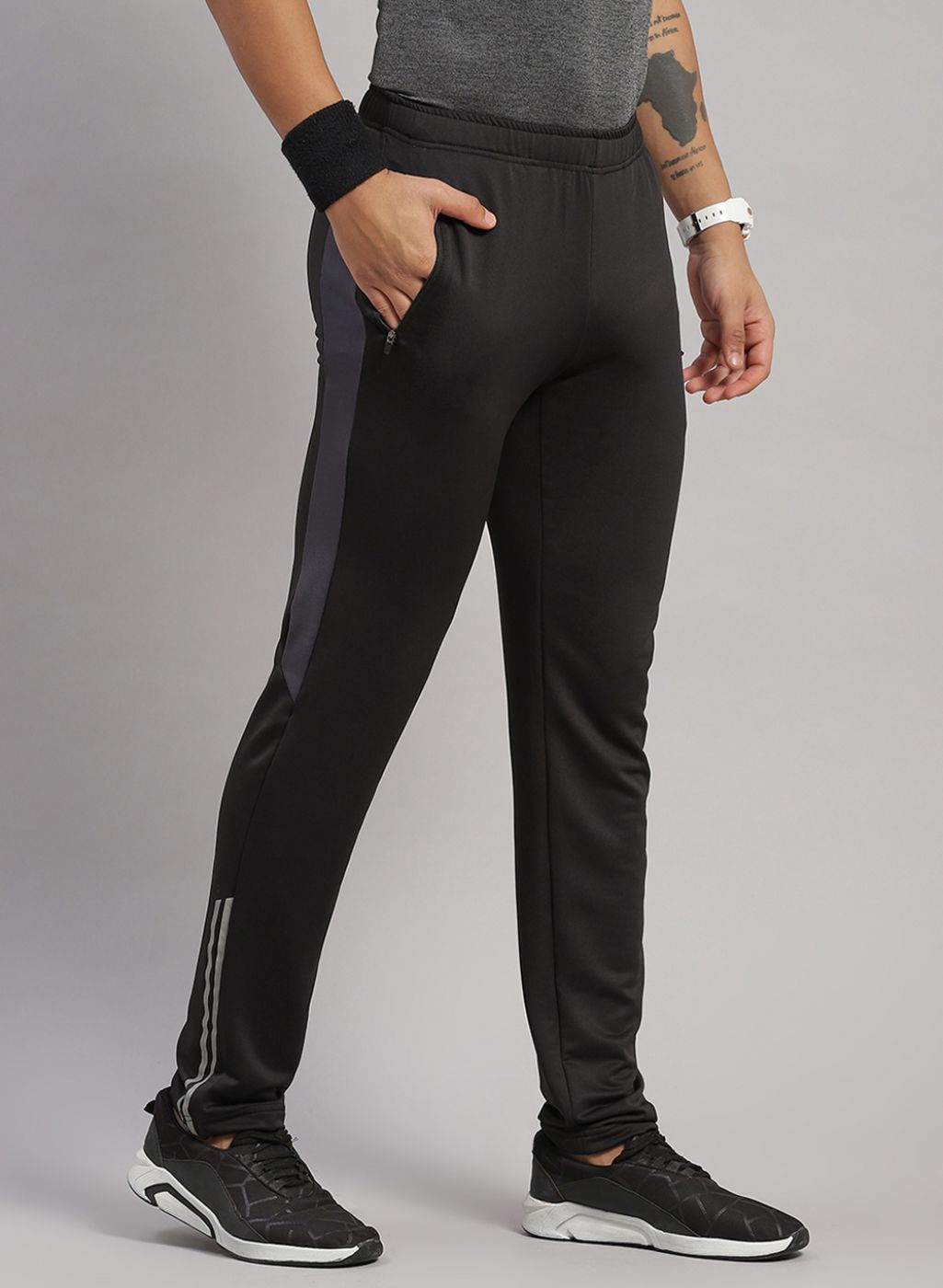 Men Black Regular Fit Lower