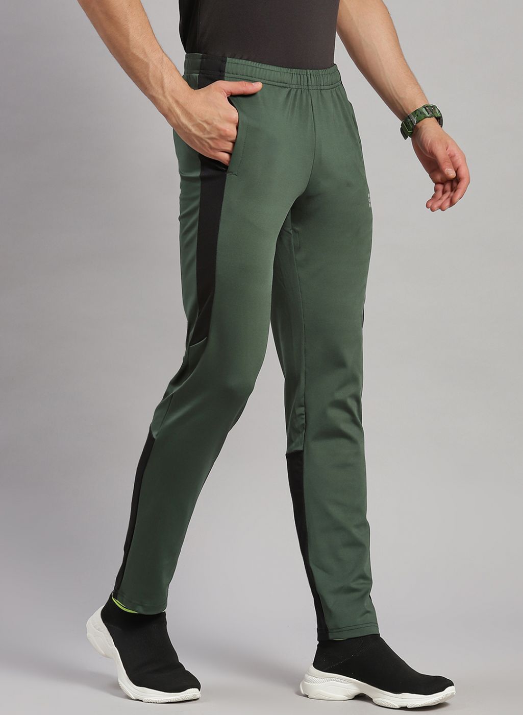 Men Olive Regular Fit Lower