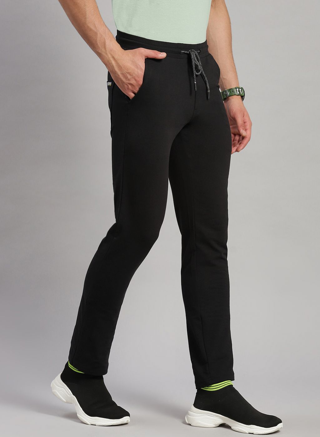 Men Black Smart Fit Lower