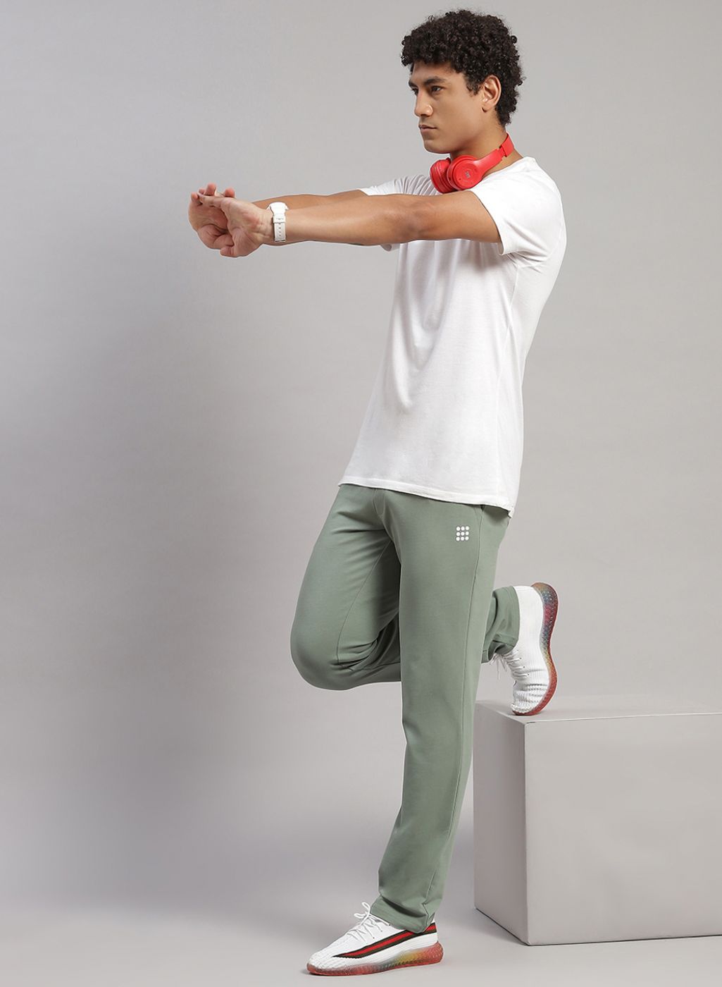 Men Green Smart Fit Lower