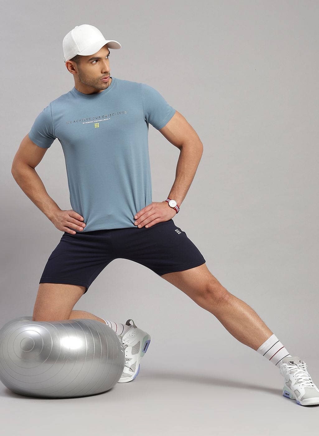 Men Blue Printed T-Shirt