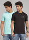 Rock.it Men Green Solid T-Shirt 2 Pc