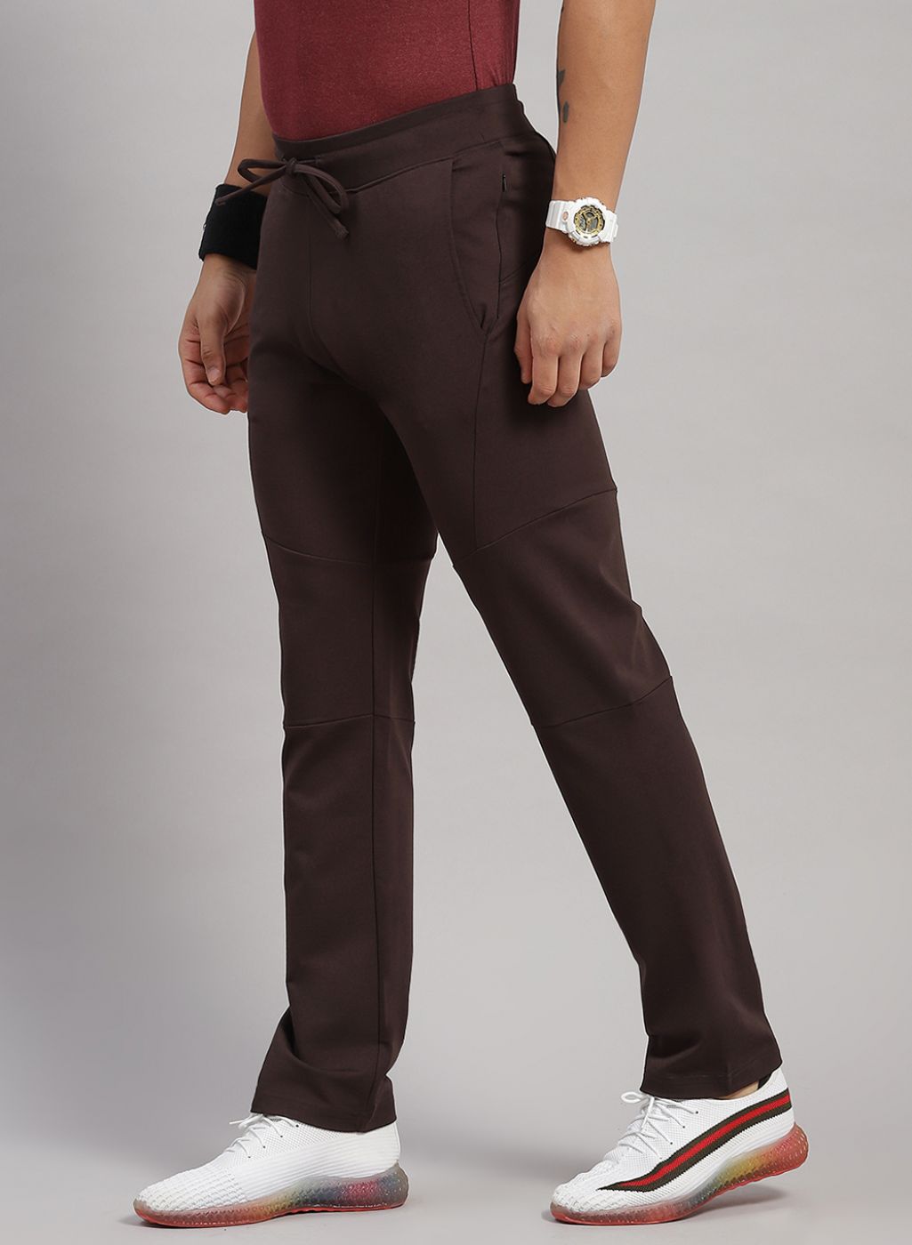 Men Maroon Regular Fit Lower