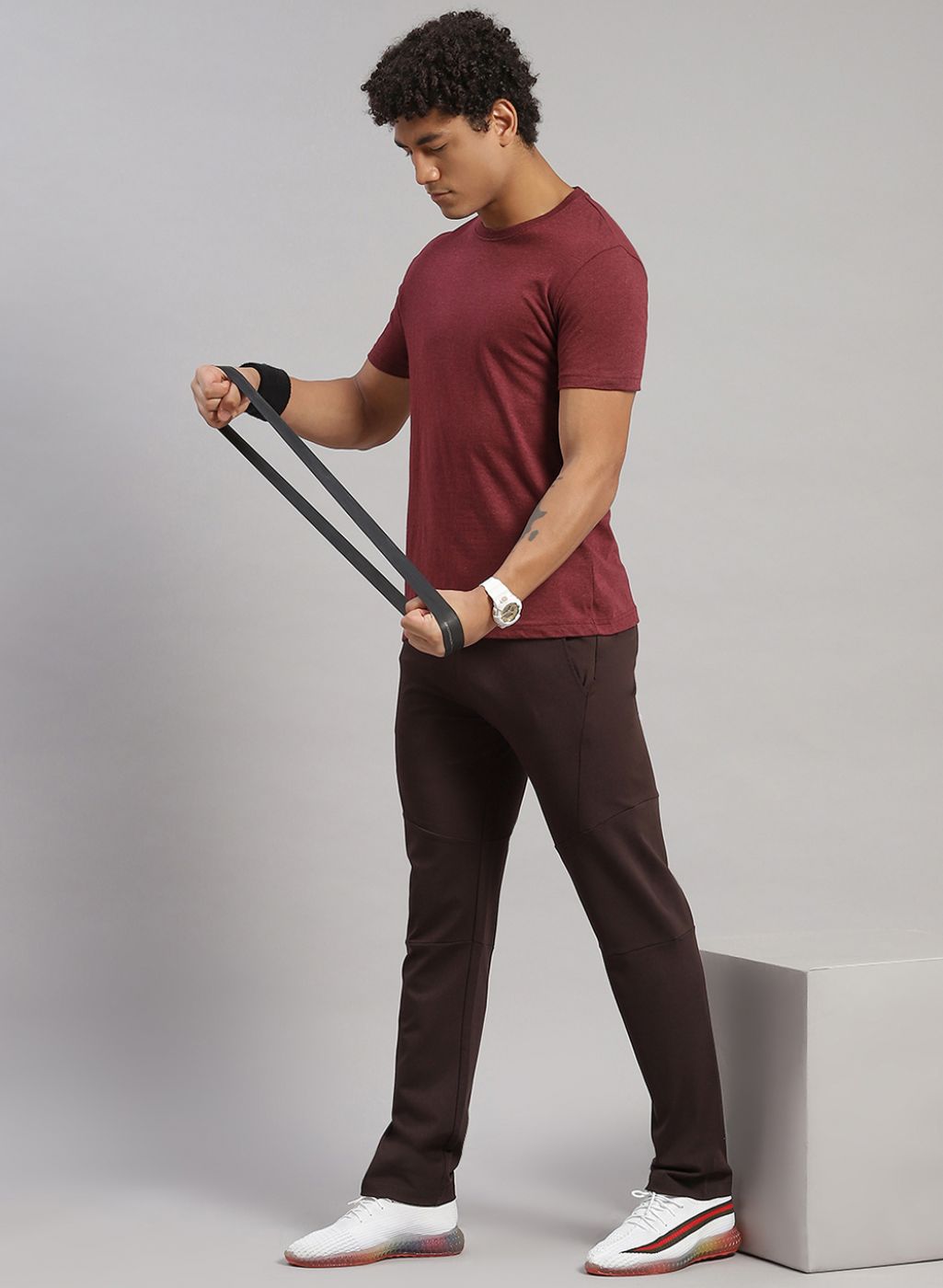 Men Maroon Regular Fit Lower
