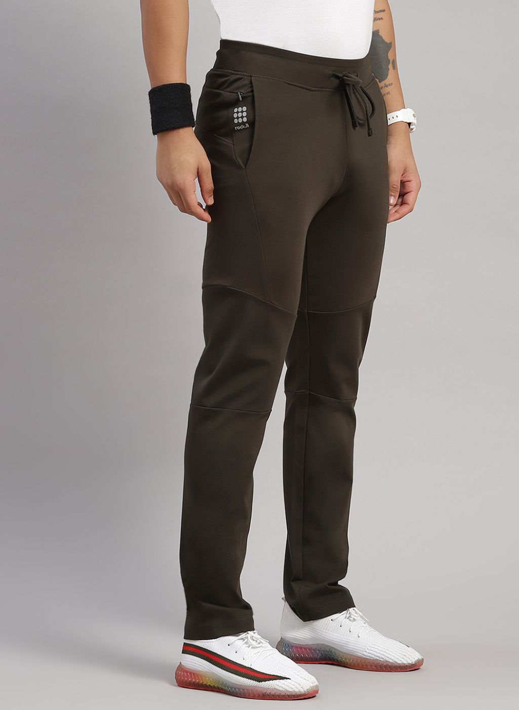 Men Olive Regular Fit Lower